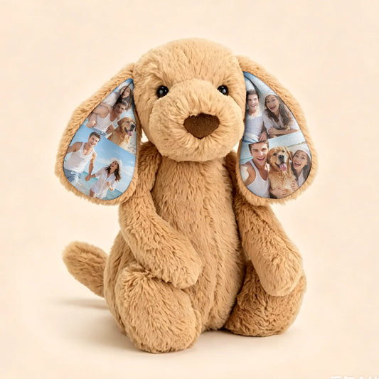 Personalized Photo Plush Dog with Memory Ears