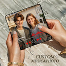 Custom Couple Photo Music Fridge Magnet
