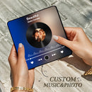 Custom Couple Photo Music Fridge Magnet