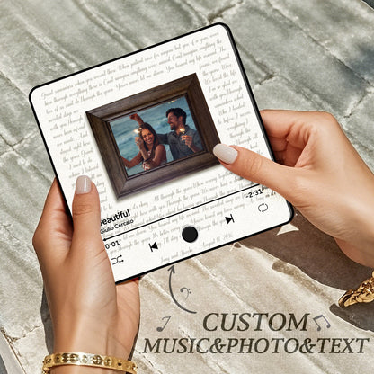 Custom Couple Photo Music Fridge Magnet – Personalized Romantic Gift with Built-In Music Player