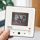 Custom Couple Photo Music Fridge Magnet