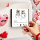 Custom Couple Photo Music Fridge Magnet