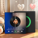 Custom Couple Photo Music Fridge Magnet