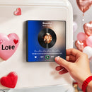 Custom Couple Photo Music Fridge Magnet