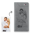 Custom Photo & Engraved Name PU Leather Wallet – Birthday & Father’s Day Gift