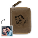 Custom Photo & Engraved PU Leather Wallet – Birthday & Father’s Day Gift