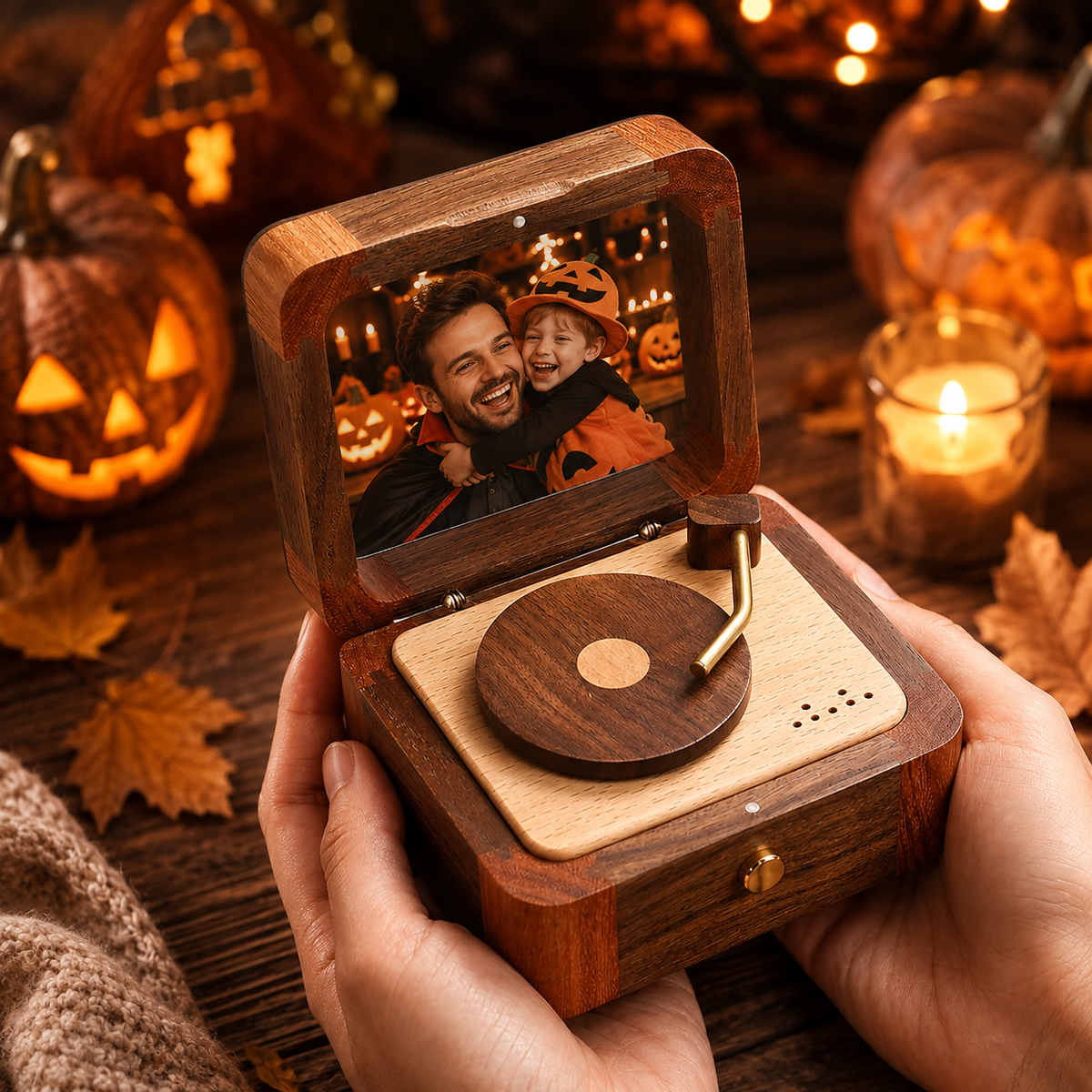 Personalized Halloween Photo Music Box